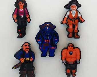 Das Geheimnis von Monkey Island 3D PC Gaming Magneten (LeChuck, Elaine, Fester Shinetop, Herman Toothrot, Meathook)