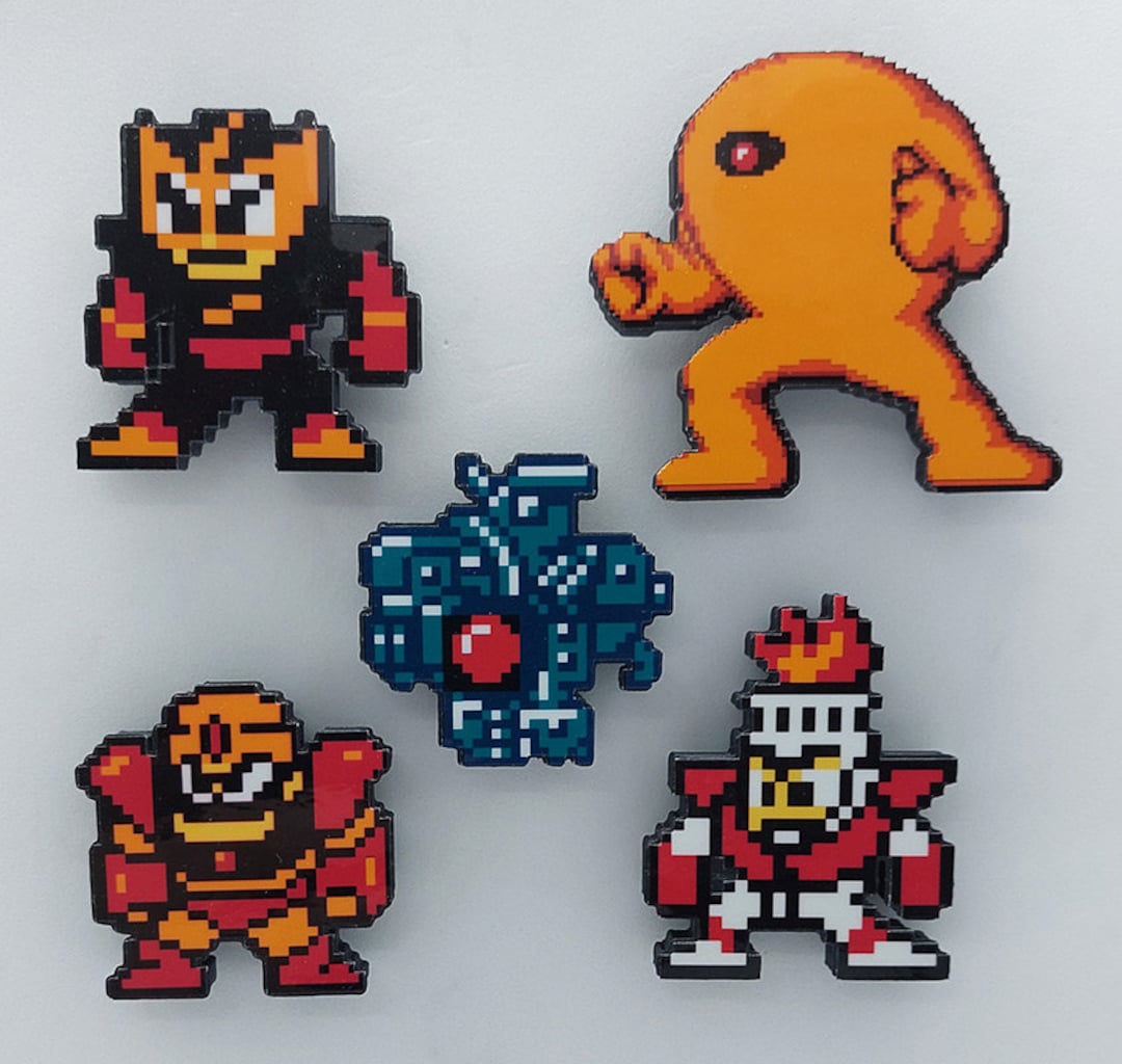 Mega Man NES 3D Gaming Magnets (elec Man, Yellow Devil, CWU-01P