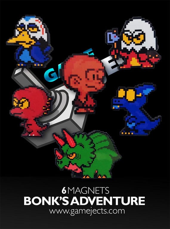 Bonk's Adventure Turbografx-16 Gaming Magnets (bonk the Caveman