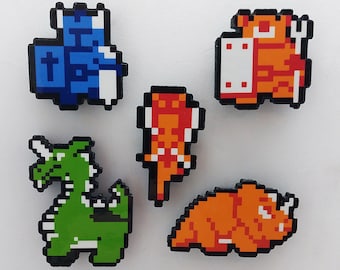 Imanes para videojuegos 3D de The Legend of Zelda para NES (Aquamentus, Armos, Darknut, Dodongo, Fairy)