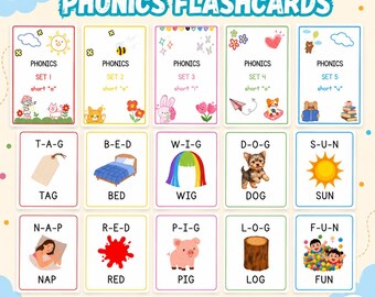 CVC Phonics Flashcards Printable – Early Reading Cards for Preschool & Kindergarten