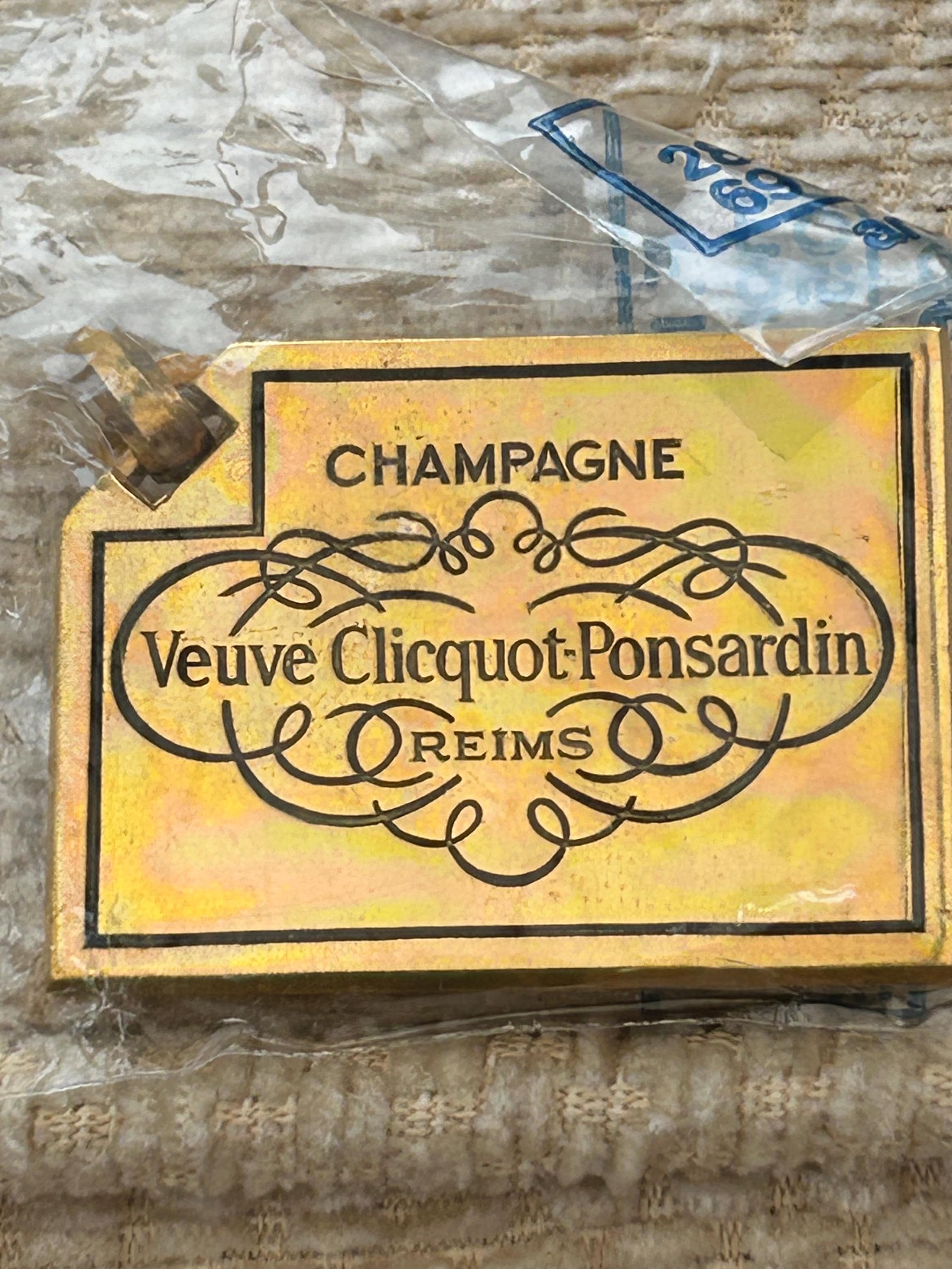 Veuve Clicquot Ponsardin Champagne Key Chain Made of Gilded Brass, Lovely Condition From 1970's Era.