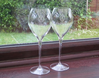 Fabulous Pair of Louis Roederer Cristal Champagne Glasses Never Used in Mint Condition (Unboxed) 28.5cl