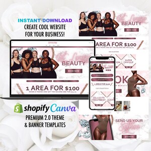BOUTIQUE WEBSITE, Wix Template, Shopify BANNER, Website Theme, Shopify And Wix Clothing Business Website Design Setup