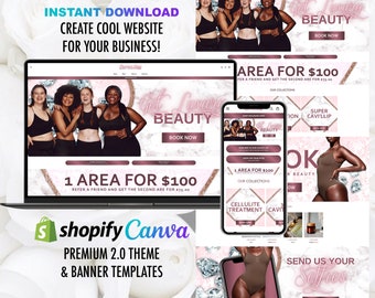 BOUTIQUE WEBSITE, Wix Template, Shopify BANNER, Website Theme, Shopify And Wix Clothing Business Website Design Setup