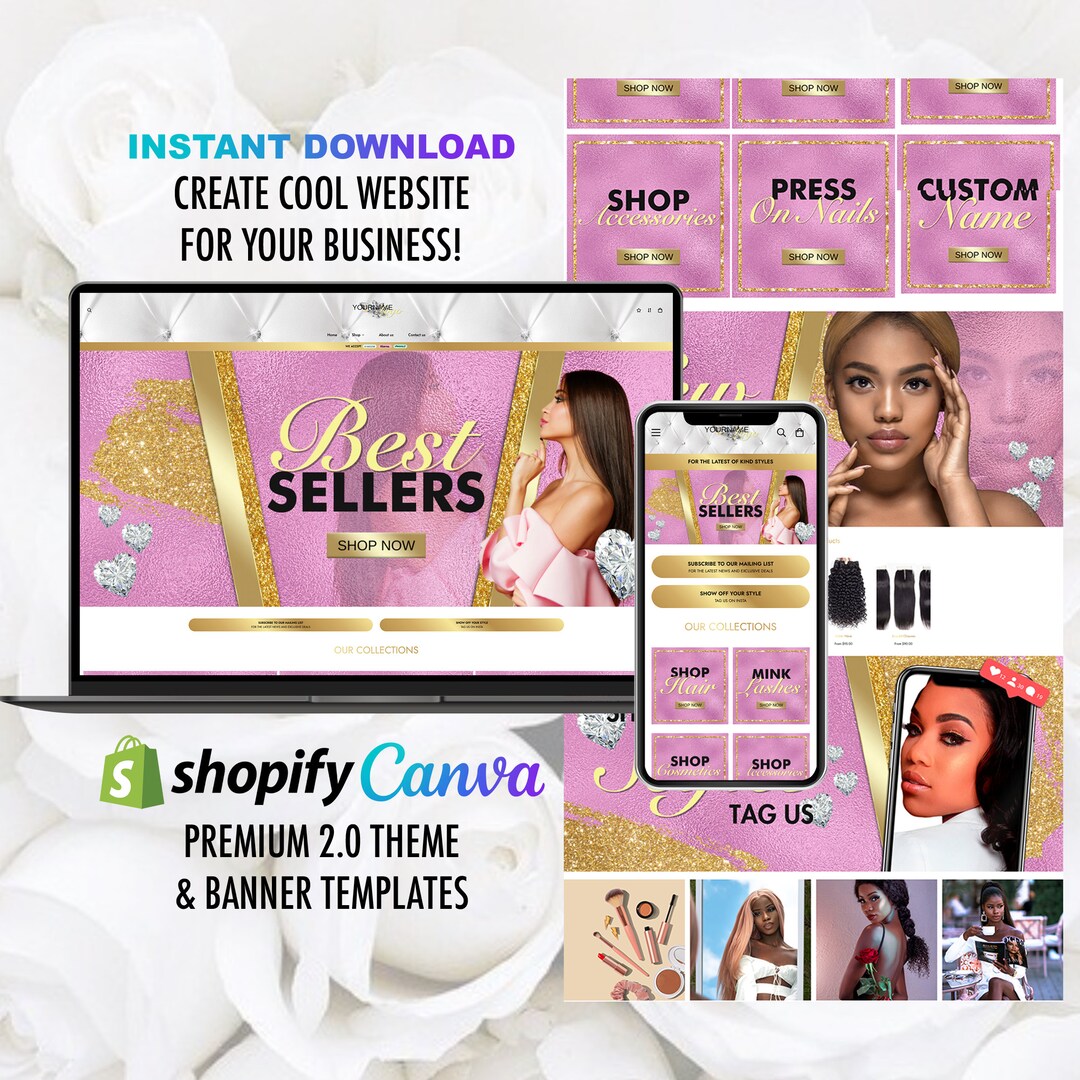 Premade Website for Shopify ,bundles Web Banner , Elegant Web Design ...