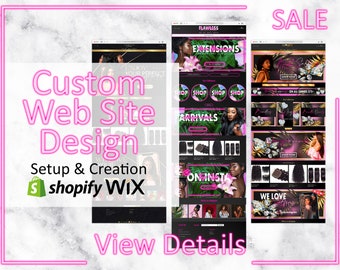 Custom shopify & wix web site creation and setup ,Clothes, Beauty Hair store and more! Any Business You Need