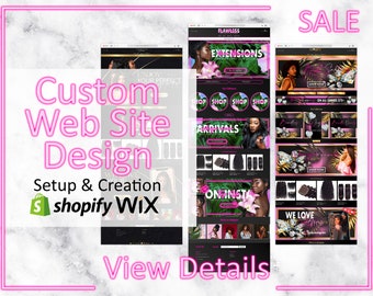 Custom shopify & wix web site creation and setup ,Clothes, Beauty Hair store and more! Any Business You Need