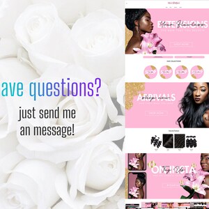 May include: Website homepage for a hair extensions company. The website features a pink and gold colour scheme with images of women with long, flowing hair. The text on the website reads "Your Flawless" and "Extensions".