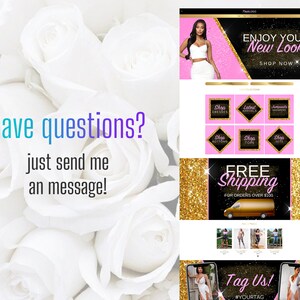 May include: A website homepage for an online clothing store with a pink and black colour scheme. The website features a model wearing a white crop top and white skirt. The text "ENJOY YOUR NEW LOOK" is displayed in a pink box with a black outline. The text "SHOP NOW" is displayed in a white box with a black outline. The website also features a section with free shipping for orders over &pound;100.