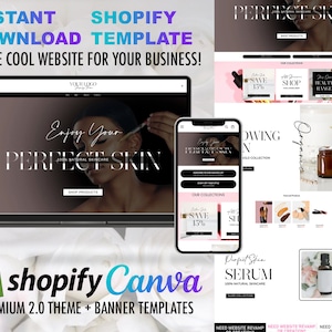Skincare Shopify Website | Skincare Website Setup | Website Banners for Skincare | Custom Website Design | Skin Care Shopify Template