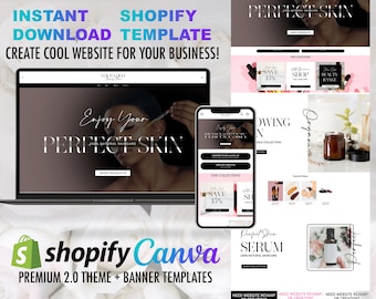 Skincare Shopify Website | Skincare Website Setup | Website Banners for Skincare | Custom Website Design | Skin Care Shopify Template
