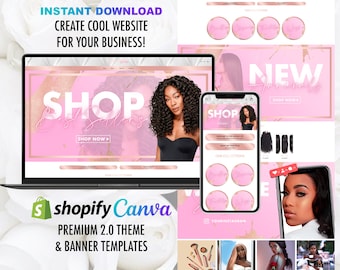 Pink Shopify Website | Theme Setup Service | Shopify Website Design | Premade Website Design | Boutique Website