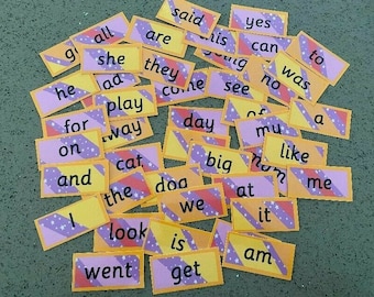 Reception Class Words - 45 first words in a set- High-frequency- Phonics- Reception class- School- Homeschooling- Flashcards- read & write