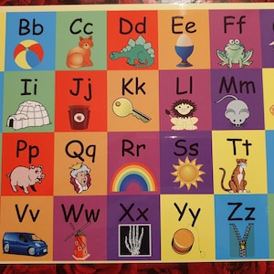 Sinal à prova de intempéries ao ar livre - Letras do alfabeto - EYFS - Berçário - Escola - Babá - Jardim - Feito de metal de alumínio