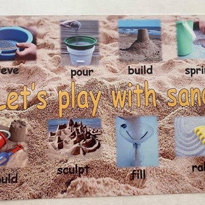 Wetterfestes Schild für den Außenbereich - Sandbereich -Kinderzimmer / Kita / Schule -Garten-Aluminium Metallplakette-Rollenspiel
