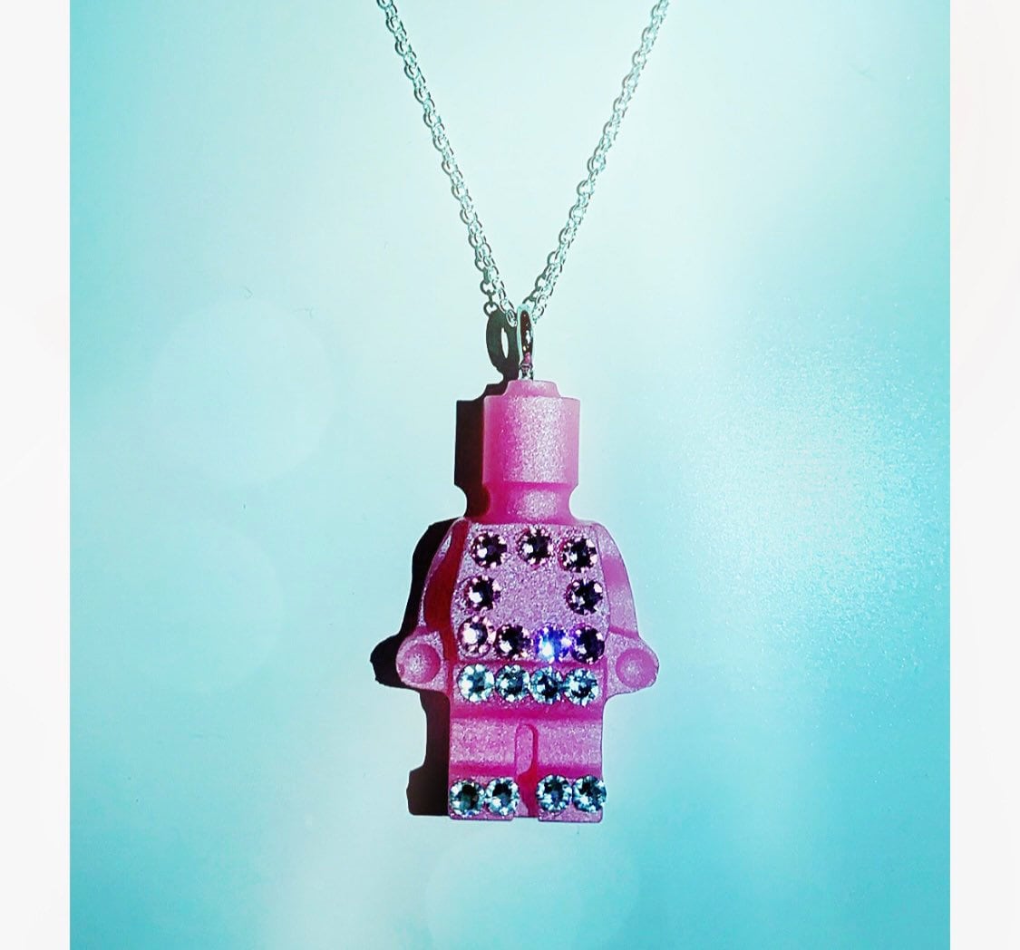 Lego necklace with Swarovski crystals Etsy