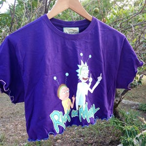 Rick and Morty Handmade Recycled Crop Top