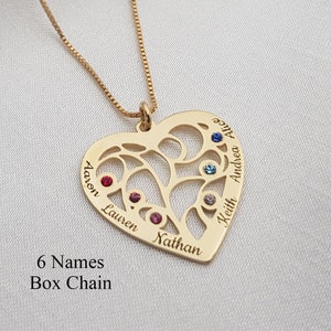 Personalized Grandma Necklace •  Grandmother Birthday Gift •  Heart Pendant With Kids And Grandchildren Names For Granny •  Nana Necklace