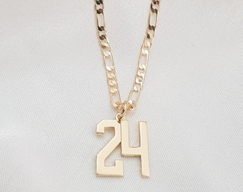 Number Necklace • Lucky Number Necklace • Sports Number Necklace • Number Charm • Sports Team Necklace • Baseball / Football Number Necklace
