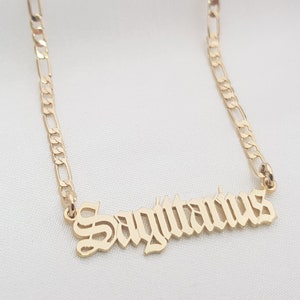 Sagittarius Necklace • Sagittarius Script Necklace • Sagittarius Zodiac Sign Necklace Gift • Sagittarius Old English Name Necklace Gift