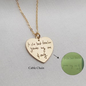 Personalized Gifts For Mom • Custom Handwriting Necklace • Signature Necklace • Engraved Handwriting Necklace • Mother's Day Jewelry Gift