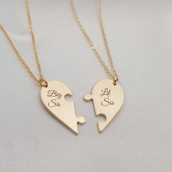 Two Sisters Necklace • Two Sisters Jewelry • Sister Necklace Set • Sister Necklace For Two • Gift For Sister • Sister Necklace For 2 Gift