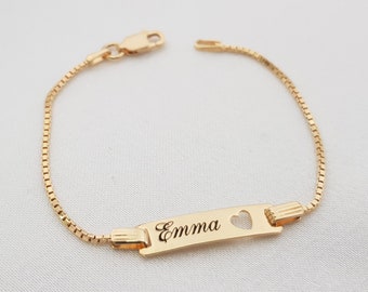 Baby Name Bracelet • Custom Child ID Bracelet • Toddler Name Bracelet • Little Girl Gift Bracelet • Baby Boy Bracelet • Baby ID Bracelet