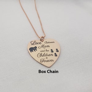 Mama Bear Necklace • Mom Necklace Personalized • Custom Mother Jewelry • Heart Necklace For Mom • Momma Bear Necklace •  Baby Shower Gift