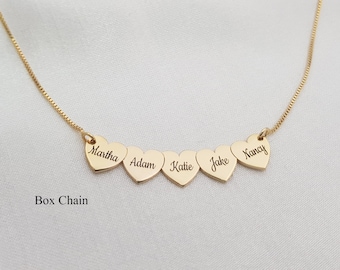 Collier grand-mère personnalisé • Collier coeur pour grand-mère • Colliers grand-mère avec noms • Cadeau de Noël grand-mère • Cadeau grand-mère