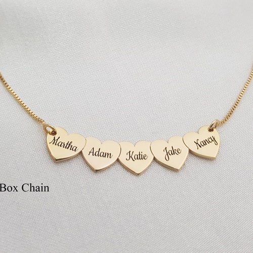 Personalized Grandmother Necklace Heart 