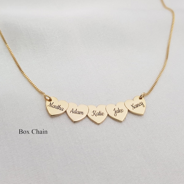 Personalized Grandmother Necklace • Heart Necklace For Grandma • Grandmother Necklaces With Names • Grandmother Christmas Gift • Granny Gift