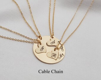Grandma Necklace SET • Grandmother Necklace Set • Family Necklace Personalized • Grandchildren Necklace • Grandmother Gift From Grandkids