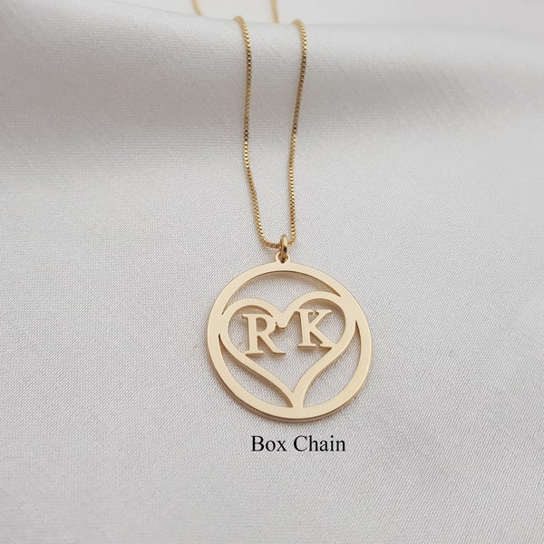 Two Initials Necklace • Two Initial Jewelry • Initial Necklace Two Letters • Two Letters Necklace • Letter Jewelry • Couple Necklace Initial