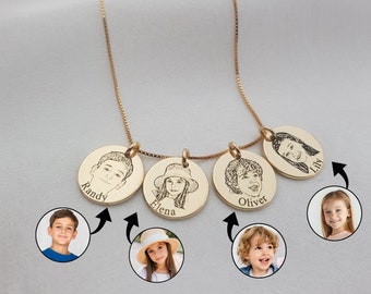 Personalized Grandmother Necklace • Grandmother Necklaces With Names • Grandkids Necklace • Custom Photo Necklace For Woman • Grandma Gift