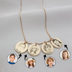 Personalized Grandmother Necklace • Grandmother Necklaces With Names • Grandkids Necklace • Custom Photo Necklace For Woman • Grandma Gift