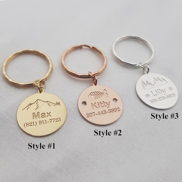 Pet Tags Personalized • Engraved Pet Tag • Pet ID Tags For Dogs • Pet ID Tags For Cats • Microchip Pet Tag • Name Tag For Pet • Collar Tag