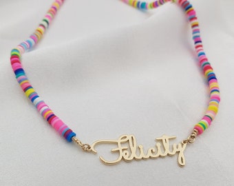 Name Necklace For Girls • Little Girl Name Necklace • Name Jewelry For Kids • Kids Jewelry Personalized • Children Nameplate Necklace Gift