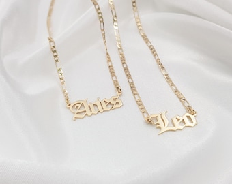 Zodiac Script Necklace • Astrology Necklace • Pisces, Aries, Taurus, Gemini, Cancer, Leo, Virgo, Libra, Scorpio, Sagittarius, Capricorn