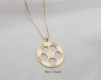 Personalized Soccer Necklace For Men • Soccer Number Necklace • Soccer Pendant • Soccer Coach Gift • Soccer Player Personalized • Sport Gift