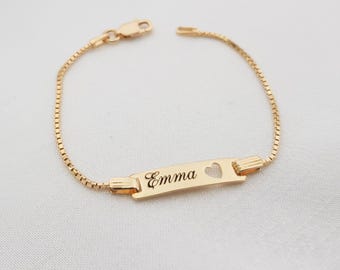 Baby Name Bracelet • Custom Child ID Bracelet • Toddler Name
