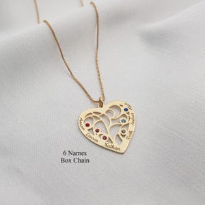 Personalized Grandma Necklace •  Grandmother Birthday Gift •  Heart Pendant With Kids And Grandchildren Names For Granny •  Nana Necklace