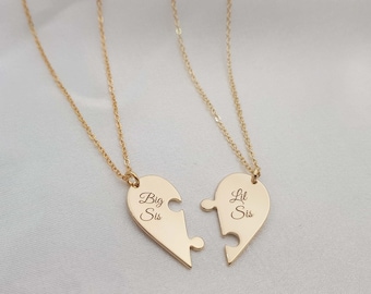Two Sisters Necklace • Two Sisters Jewelry • Sister Necklace Set • Sister Necklace For Two • Gift For Sister • Sister Necklace For 2 Gift