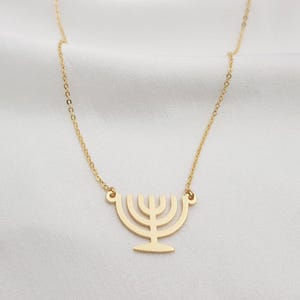 Menorah Necklace • Jewish Jewelry • Menora Pendant •Hebrew Israelite Symbol • 7 Branch Menorah Charm • Torah Judaica Messianic Israel Symbol