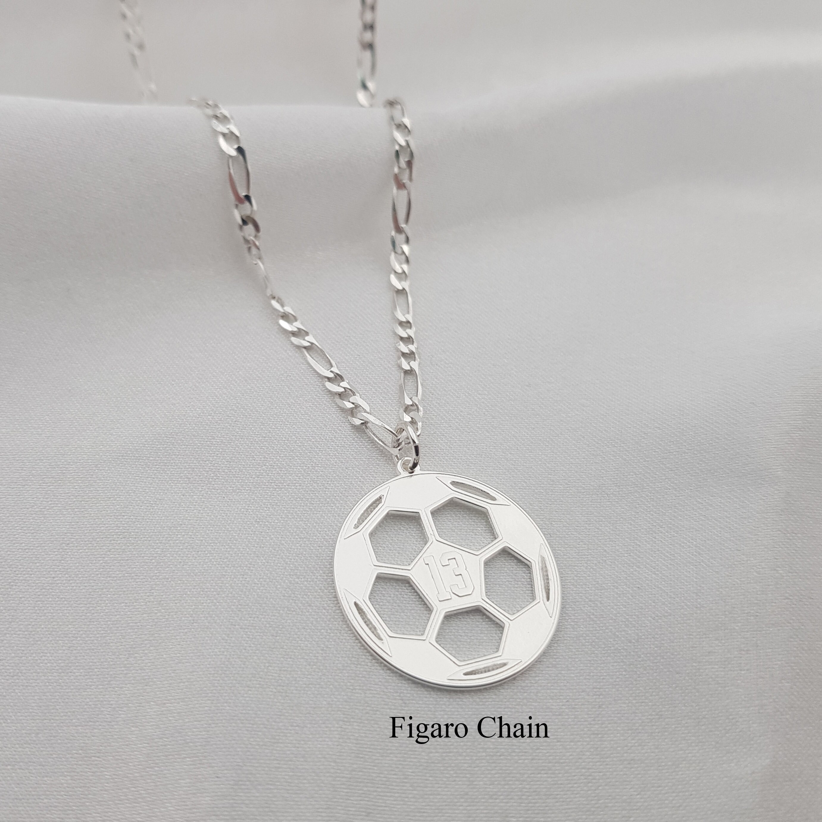 Personalized Soccer Necklace for Men Soccer Number Necklace Etsy