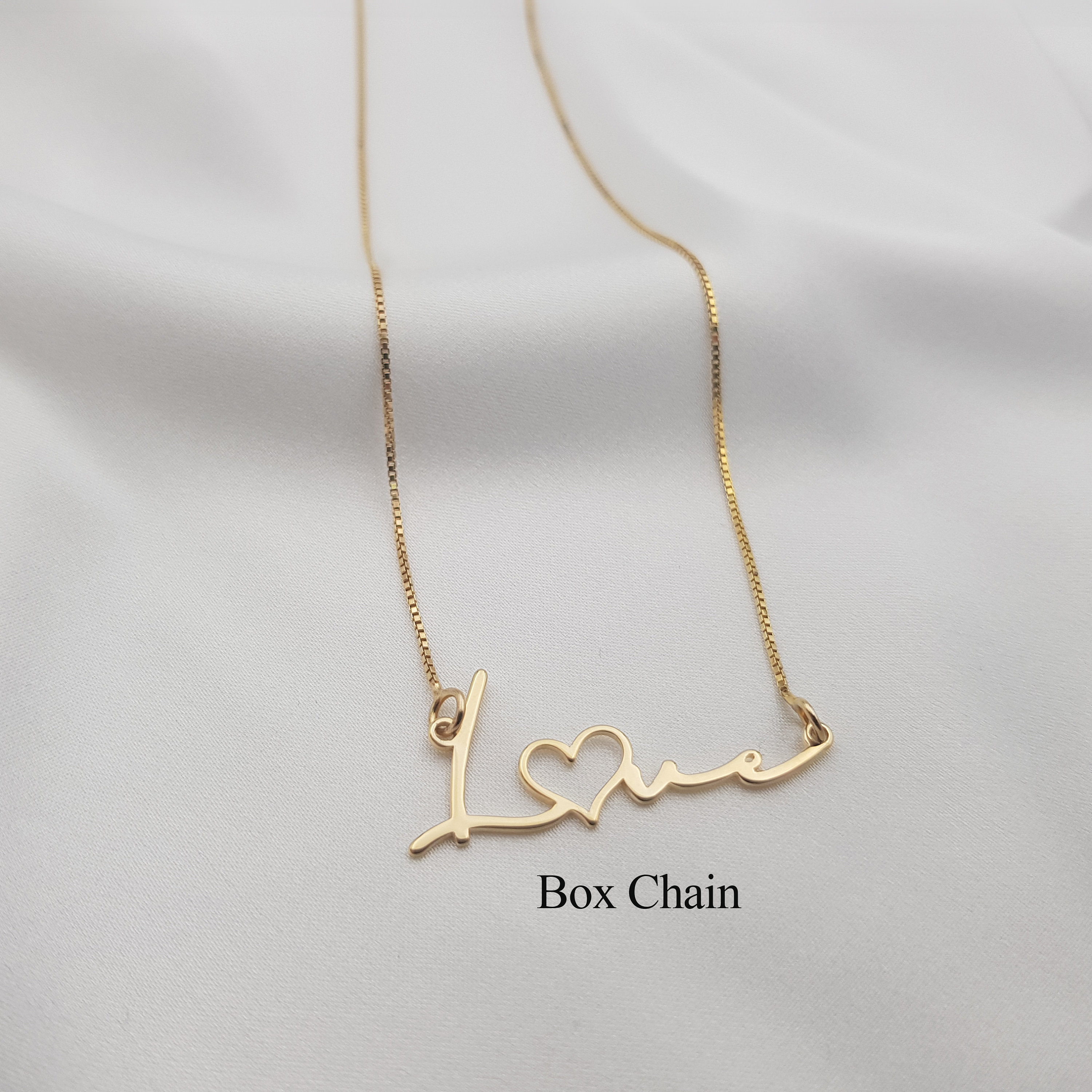 Love Necklace • Love Necklace for Women • Love Word Necklace
