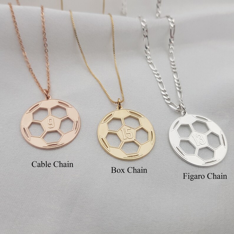 Personalized Soccer Necklace for Men Soccer Number Necklace Etsy