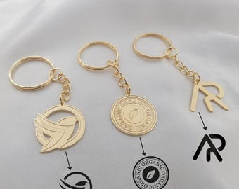 Custom Logo Keychain • Logo Keychain Charm • Company Logo Gifts • Business Logo Keychain • Corporate Gifts With Logo • Your Brand Keychain