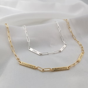 Personalisierte Bar Namenskette • Personalisierte Bar Namenskette • Bar Namenskette • Individueller Schmuck • Mehrfacher Namensschmuck • Name Bar Halskette