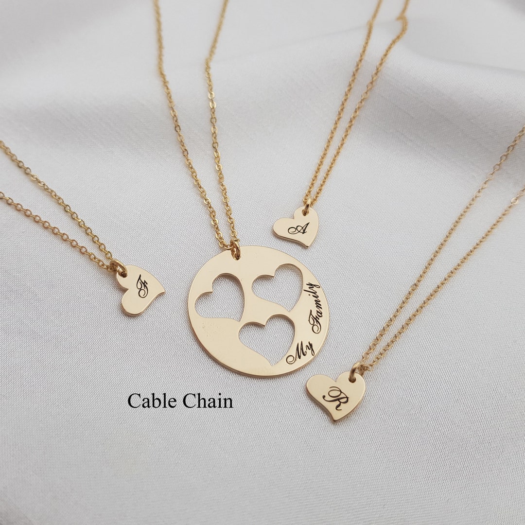 Family Necklace SET Mother and Daughter Necklace Set Family Necklace ...